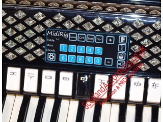 Full Soundcard MIDI with control panel on accordion